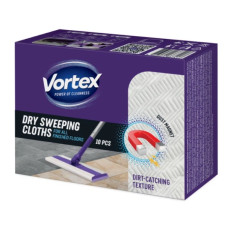 Серветки для прибирання Vortex Сухі для підмітання підлоги 10 шт